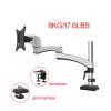 ADBWEKKF DL-GM112 Aluminum 10"-27" 5-16kg 360 Rotate Dual Arm Clamp Grommet Heavy Monitor Desktop Stand LCD Mount PC Bracket Full Motion(Clamp Instal Base) view 2