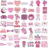 100 Pcs Nurse Stickers,Nurse Gifts,Vinyl Nursing Stickers DecalsSuitable for Laptops and Water Bottles,Keyboards,Backpacks,Cap,Scrapbooks,Nurses Accessories for WorkLove Pink view 3