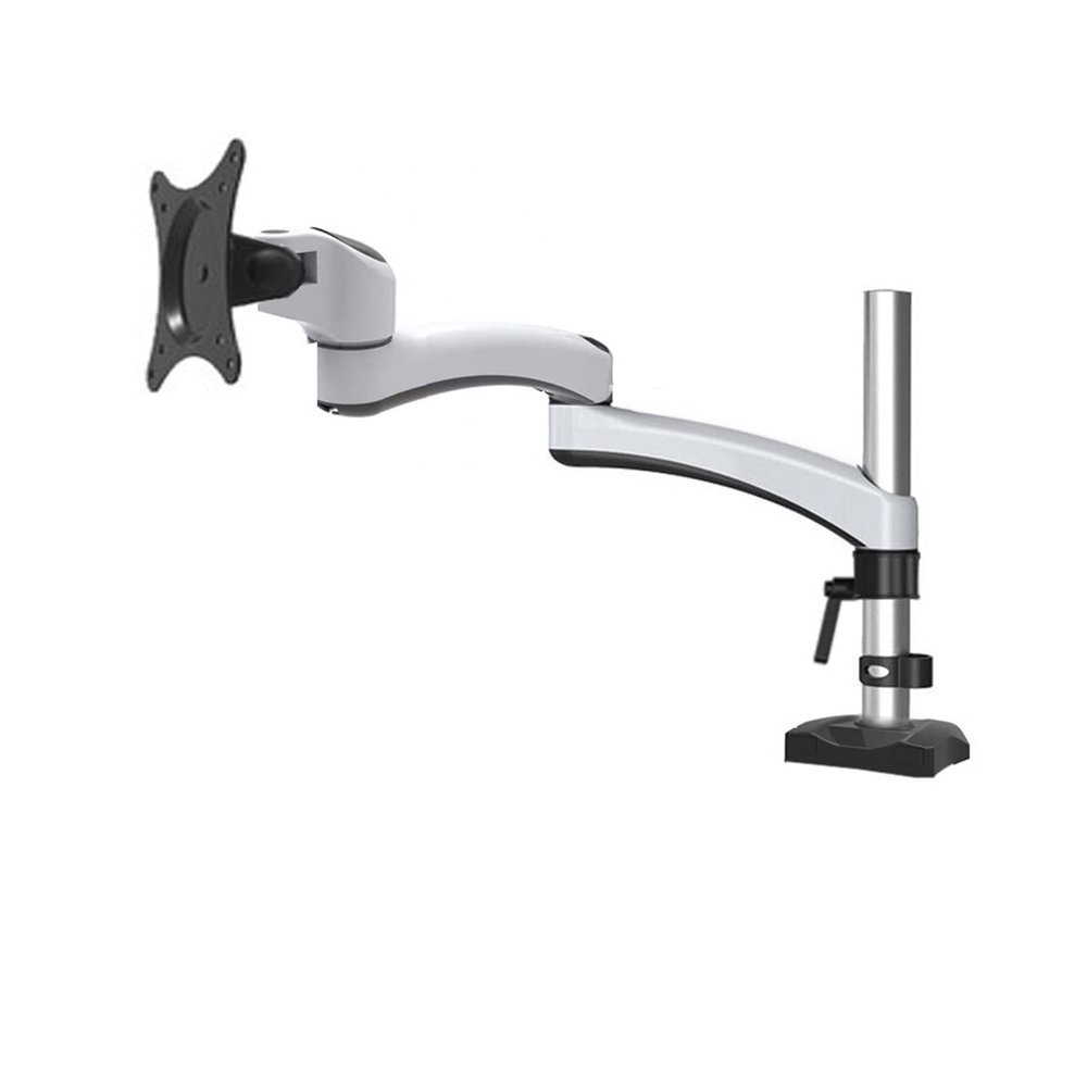 ADBWEKKF DL-GM112 Aluminum 10"-27" 5-16kg 360 Rotate Dual Arm Clamp Grommet Heavy Monitor Desktop Stand LCD Mount PC Bracket Full Motion(Grommet Instal Base)