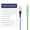 lidkew FC/UPC to SC/APC Fiber Optic Cable, Armored Fiber Optic Internet Cable,Single Mode Simplex Optical Cord,Ethernet Fiber Optic Jmper,9/125m OS1/OS2 Compatible,LSZH Blue 20m/64ft view 4