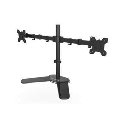 ADBWEKKF DL-MS01 27" 13" Full Motion Double Monitor Desktop Bracket 2 Screen Holder Table LCD Mount Sit Stand Station