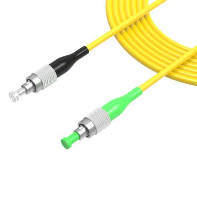100m/320ft Fiber Patch Cable,FC/PC to SC/APC Single Mode Simplex Fiber Optic Cable,9/125m Ethernet Fiber Optic Jmper,Optical Patch Cord,LSZH Yellow
