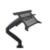 MEFKFQJQ F80 + FP-2 Full Motion 360 Rotate Pivot 2-9kg Gas Spring Arm 10"-17" Laptop Tray Desktop Stand Clamp 10-90mm(Version 1 with usb3) view 3