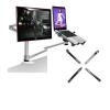 ADBWEKKF OA-7X Multimedia Desktop Dual Arm 27inch LCD Monior Holder+ Laptop Holder Stand Table Full Motion Dual Monitor(OA-7X-AD600)