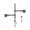 ADBWEKKF (40cm) DL-T902-240II Full Motion Dual Monitor Desktop Stand Holder 10"-27" Clamp Grommet Hole Base PC Mount Foldable Arm 12kg(DL-T902-240II) view 2