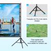 200inch Outdoor Projector Screen with Stand,XINLEMY Big Portable Projection Screen,16:9 4K HD Wrinkle-Free Rear Front Movie Screen with Carry Bag for Backyard Night RVing Home Theater view 3