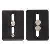 Aluminum Alloy Tripod Plate, 1/4in 3/8in Screw Thread, Compatible with FSB 6T FSB 8T DV Series, CNC Machining, Non Slip Rubber Foot Pad, Lightweight and Durably view 2