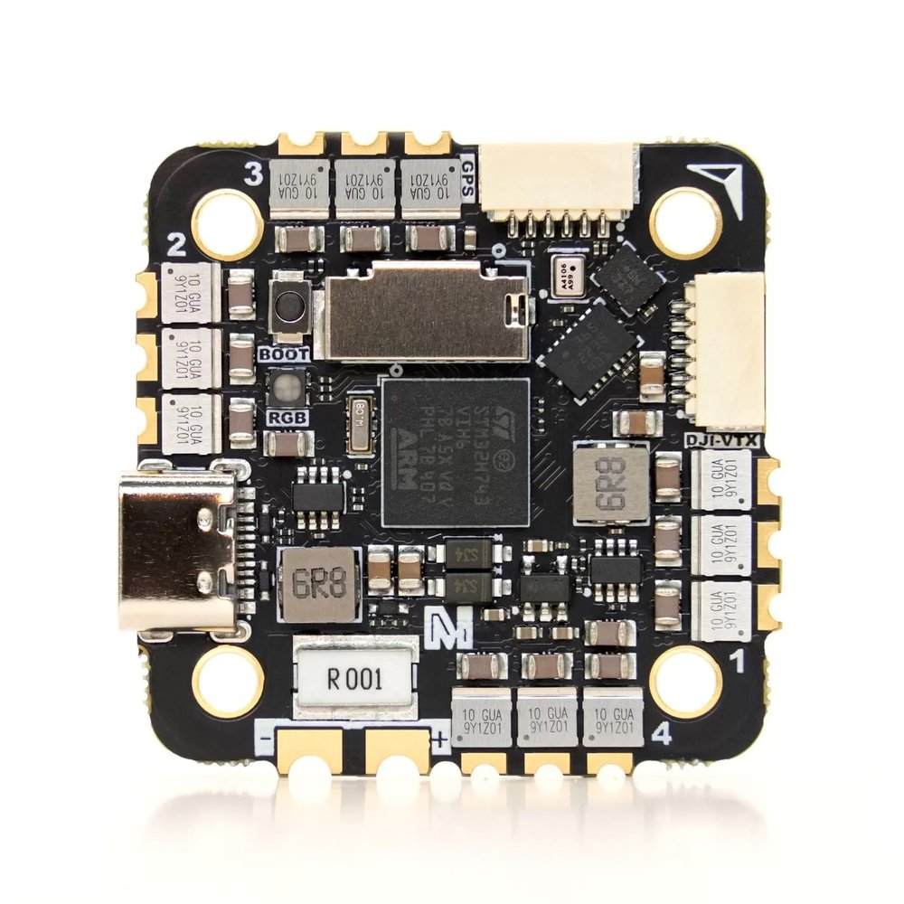 MicoAir743V2 AIO Flight Controller with 45A 4in1 ESC (Metal-Encapsulated ), STM32H743, Dual IMU, Barometer, 26S Input O3/O4 Support, Compatible with ArduPilot, PX4, Betaflight, INAV