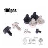 100pcs Toothed Hex 6/32 Computer PC Case Hard Drive Motherboard Mounting Screws for Motherboard PC Case CD-ROM Hard Disk(Black) view 2