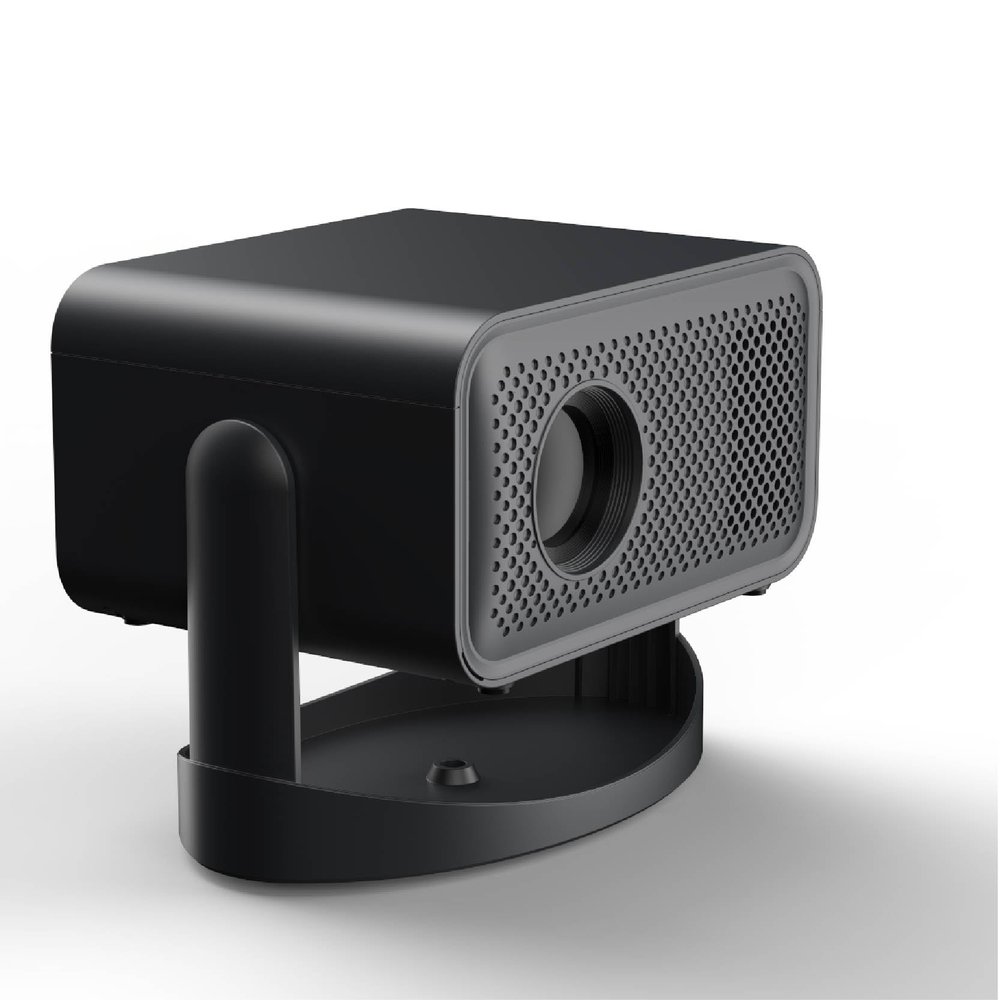 Smart Projector,1080P Full HD ,4K Decoding Support,180 Rotatable Stand,Auto Keystone Correction, Electronic Focus,Compact & Portable ,400 Lumens,Dual-Band WiFi,HD Lens, Android 11.0 (black)