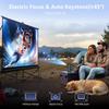 Smart Projector,1080P Full HD ,4K Decoding Support,180 Rotatable Stand,Auto Keystone Correction, Electronic Focus,Compact & Portable ,400 Lumens,Dual-Band WiFi,HD Lens, Android 11.0 (black) view 4