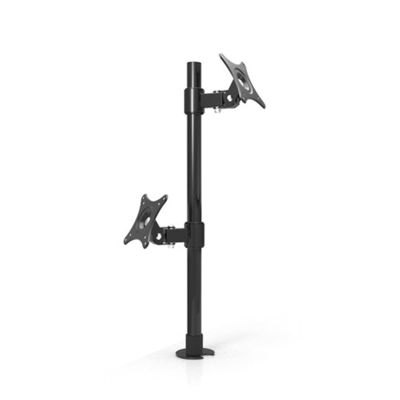 ADBWEKKF Grommet Mount 13-24" Dual Screen Monitor Holder Lifting Full Rotation 2 LCD LED TV Mount Bracket