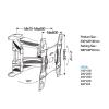 ADBWEKKF Arm Articulating Tilt Swivel TV Wall Mount LED LCD Plasma 32-65'' Retractable TV Wall Bracket LCD Stand Plasma Holder view 3