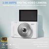 2K Digital Camera with 48MP Multi-Filter 16X Zoom Anti Shake, 3" LCD Screen Compact Vlogging Camera with 32G SD-Card, White view 2