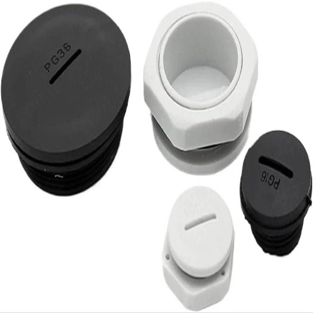 30pcs M12 Black Nylon IP68 Cable Gland Blind Plug Screw End Cap Cover(M16 Black 30pcs)