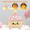 Cute Cake Night Light for Kids, Squishy Silicone Cake LED Night Lamp, Novelty Nursery Nightlight for Kids, Rechargeable Touch Lamp Bedside Lamp 2 Levels Dimmable, Room Decor Gifts for Girls Boys Baby view 3