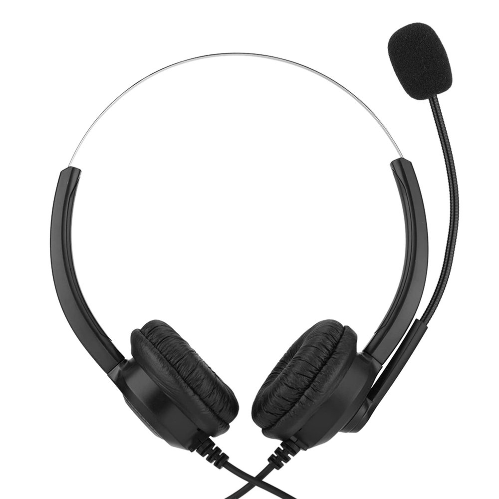 Keenso Call Center Headset Lossless Sound Noise Cancelling Comfortable Wearing for Office Workers (2.5mm Elbow)