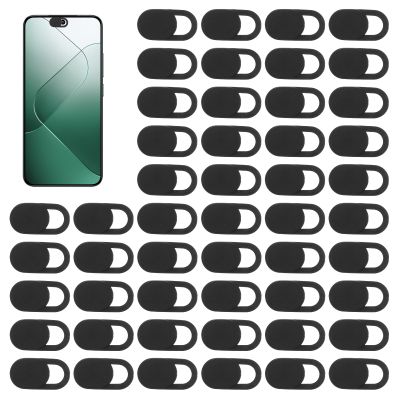 50 Pcs Webcam Cover, Black Practical Laptop Camera Cover Small Portable Phone Camera Covers for Compute Cell Phone PC Accessories to Protect Your Privacy and Security