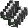 10PK AZE-FX221 9mm Flexible Laminat Label Tape Works with PT-1100 Label Printer Compatible for TZe-FX221 Black On White view 1