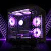 HELLOLAND Ocean of Stars Gaming PC -AMD Ryzen 5 7600X 6-Core 4.7GHz -RTX 5060 8GB -32GB DDR5 6000MHz RAM -1TB PCIe SSD - 850W PSU -WiFi & BT -Windows 11 Desktop Computer-Black view 2