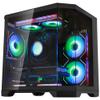 HELLOLAND Ocean of Stars Gaming PC -AMD Ryzen 5 7600X 6-Core 4.7GHz -RTX 5060 8GB -32GB DDR5 6000MHz RAM -1TB PCIe SSD - 850W PSU -WiFi & BT -Windows 11 Desktop Computer-Black view 3