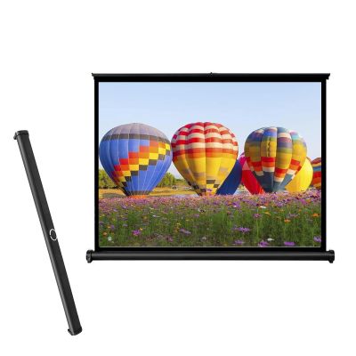 SXKJQER 30/40/50inch Portable Tabletop/Desktop Projector Screen, Pull-Up HD Screen with Storage Bag, Movie Projection Screen Outdoor, 4:3, 16:9 Manual Pull Up Projection Screen(16:9,30")