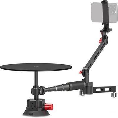 360 Degree Spinner Photography Turntable Shooting Distance 0-110 Cm Rotating Camera Slider Spinning Photo Video Booth Panoramic Shooting Platform