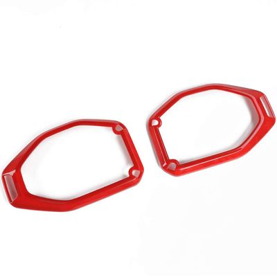 Edinstry Red Interior Trim Roof Speaker Decor Ring for J-ee-p Wr-ANG-ler 2018-2022 JL JLU - Enhance Your Vehicle's Style