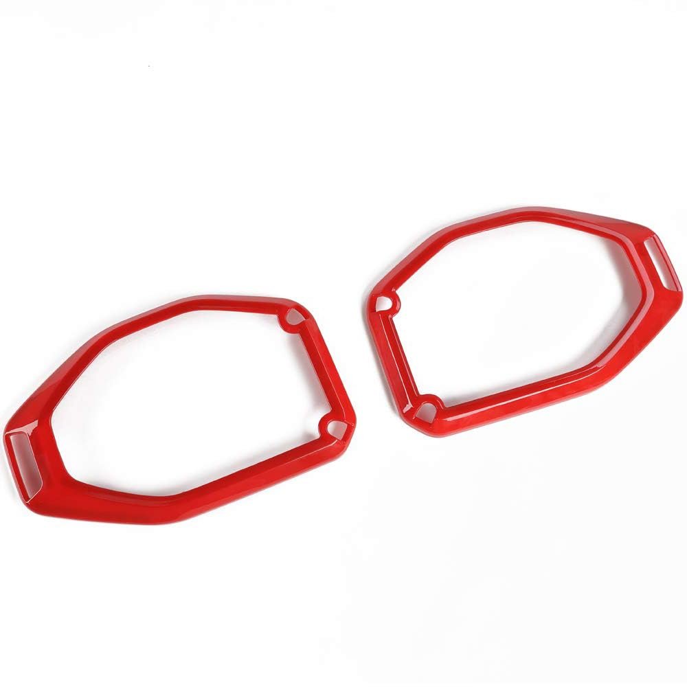 Edinstry Red Interior Trim Roof Speaker Decor Ring for J-ee-p Wr-ANG-ler 2018-2022 JL JLU - Enhance Your Vehicle's Style