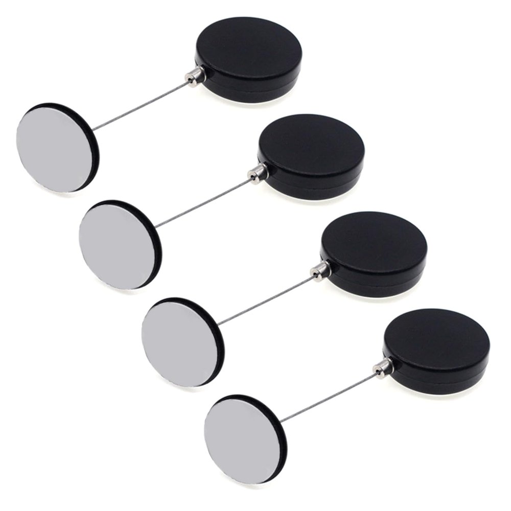 QINGFAN 4Pcs Retractable Cable for Key Up to 100Cm Long Retractable Security Cable Lanyard for Remotes and Game Controllers