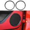 Edinstry Carbon Fiber Door Speaker Ring Trim Cover Frame Sticker for F-or-d M-us-Tang 2015-2022 view 1