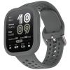 FoundEast Compatible with Amazfit Bip 6 Band with Case, Silicone Sport Protective Bumper Rugged Replacement Strap & Screen Protection Case for Amazfit Bip6 Accessories (Dark grey) view 1