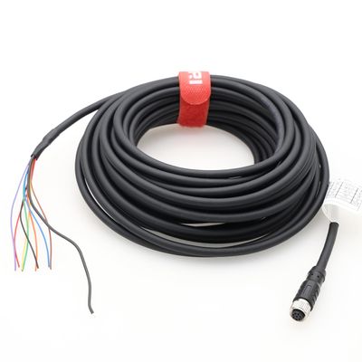 DRRI M8 Female Open End Sensor Cable, PLC Control Signal Cord for Encoder Servo Motors and Machine Equipment, Perfect for Triton Atlas Helios Camera GPIO Prototyping, 3M