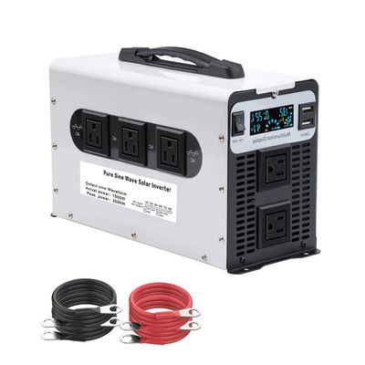 1500 Watts Pure Sine Wave Power Inverter, 12V 24V 48V 60V 72V DC to 110V/120V 230V/240V AC Converter Peak 3000W, for Home Appliances, RV Camping, Off-Grid Solar,Dc 72v,AC 110V