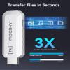 FIGEBNY Wireless HDMI Transmitter and Receiver 4K Decode 1080P Output Ultra Low Latency, Plug&Play 2.4G/5G Portable Extender,165FT HD Display Adapter for TV Box/PC/Laptop/Projector/DV/Camera White view 4