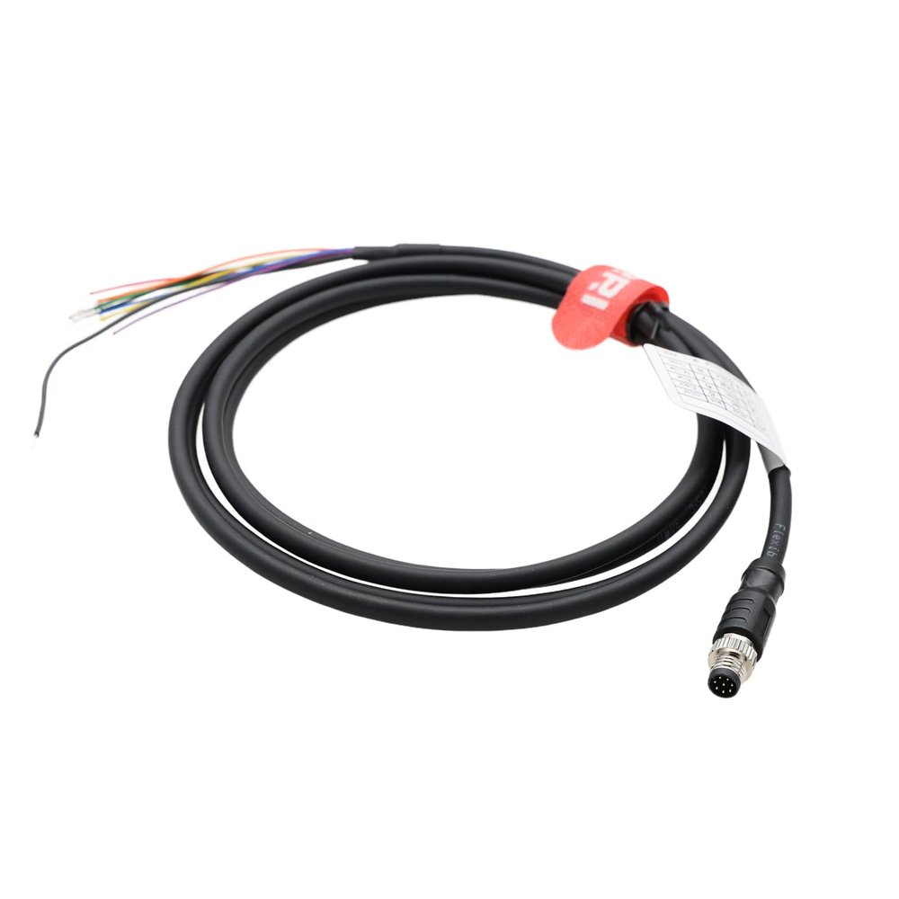 DRRI M8 Male Open End Sensor Cable, PLC Control Wiring Signal Wire for Servo Motor Encoder Industrial Equipment, Fits Triton Atlas Helios DIN Rail Prototyping Wiring, 3M