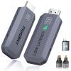FIGEBNY Wireless HDMI Transmitter and Receiver 4K Decode 1080P Output Ultra Low Latency,Plug&Play 2.4G/5G Portable Extender, 165FT HD Display Adapter for TV Box/PC/Laptop/Projector/DV/Camera Grey view 1