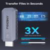 FIGEBNY Wireless HDMI Transmitter and Receiver 4K Decode 1080P Output Ultra Low Latency,Plug&Play 2.4G/5G Portable Extender, 165FT HD Display Adapter for TV Box/PC/Laptop/Projector/DV/Camera Grey view 2