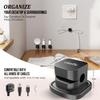 8 Pack Rotatable Cord Organizer Clips with Spring, Adhesive Charging Cords Holder for Desk, Nightstand, Laptop, Phone Charging Clips & Car Cable Management for Home & Office Use - Black view 2