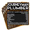 (4Pcs) Journeyman Plumber Vinyl Decal Sticker  Nutritional Facts Quote for Laptops, Water Bottles, Cars, Bumpers, Toolboxes  Gift for Coworker, Office, Birthday, Christmas  Waterproof Vinyl Sticker view 1