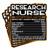 (4Pcs) Research Nurse Vinyl Decal Sticker  Nutritional Facts Quote for Laptops, Water Bottles, Cars, Bumpers, Toolboxes  Gift for Coworker, Office, Birthday, Christmas  Waterproof Vinyl, Easy Peel view 1
