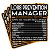 (4Pcs) Loss Prevention Manager Vinyl Decal Sticker  Nutritional Facts Quote for Laptops, Water Bottles, Cars  Gift for Coworker, Office, Birthday, Christmas  Waterproof Vinyl Sticker view 1