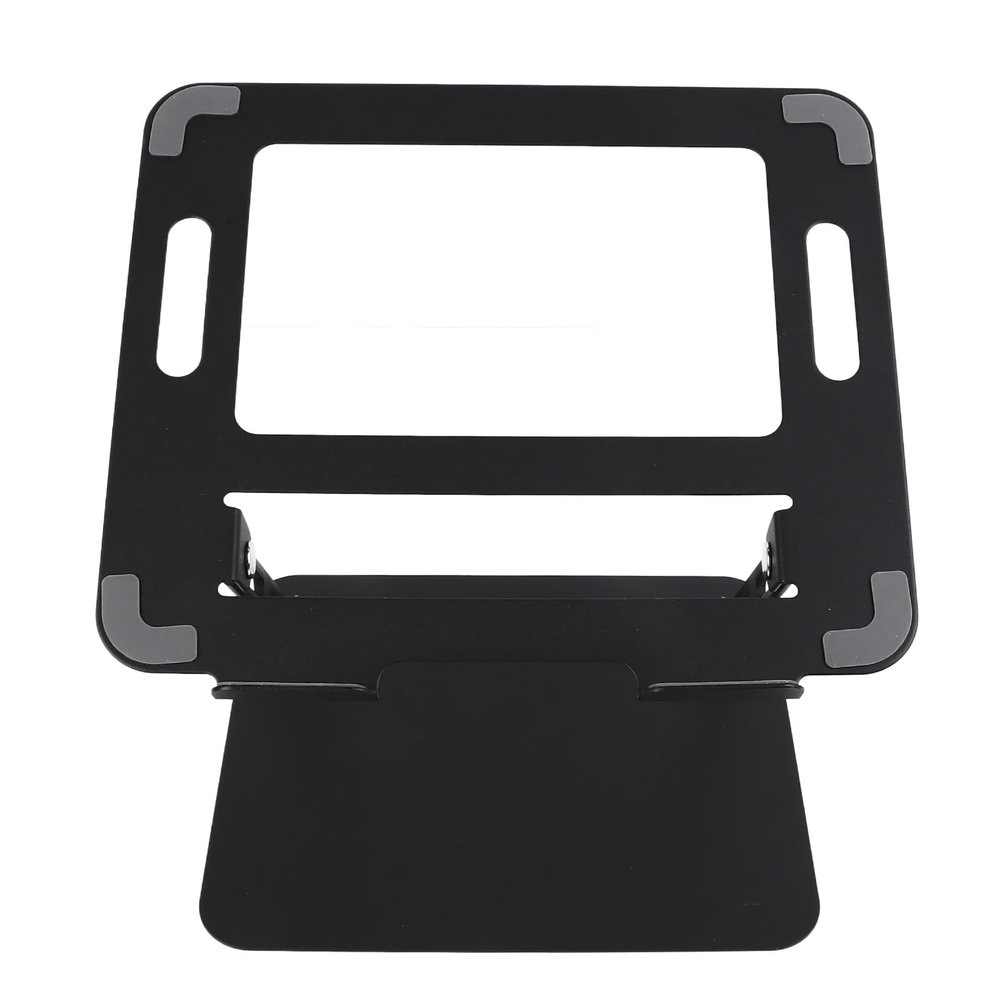 Beufee Foldable Laptop Stand, Height Adjustable Laptop Riser Computer Stand Carbon Steel Computer Riser for Desk