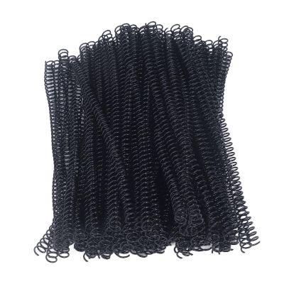 lyrlody 9.5mm Plastic Spiral Binding Coils 48 Rings for 75 Sheets A4 Paper,with 360 Degree Rotation, Long Term Productivity for Letter Size Paper (Black)