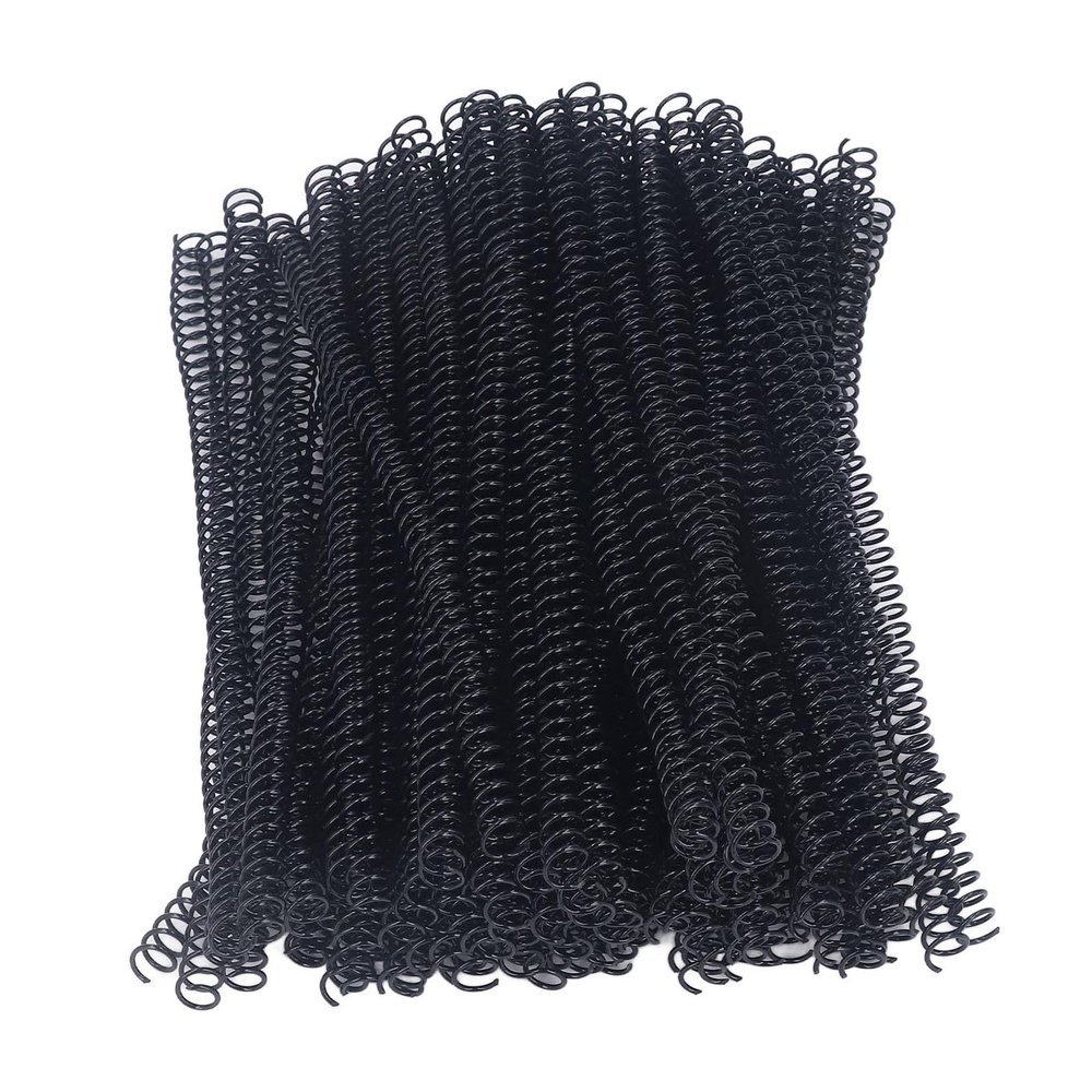 lyrlody 9.5mm Plastic Spiral Binding Coils 48 Rings for 75 Sheets A4 Paper,with 360 Degree Rotation, Long Term Productivity for Letter Size Paper (Black)