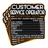 (4Pcs) Customer Service Operator Vinyl Decal Sticker  Nutritional Facts Quote for Laptops, Water Bottles, Cars  Gift for Coworker, Office, Birthday, Christmas  Waterproof Vinyl Sticker view 1
