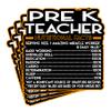 (4Pcs) Pre K Teacher Vinyl Decal Sticker Nutritional Facts Quote for Laptops, Water Bottles, Cars, Bumpers, Toolboxes Gift for Coworker, Office, Birthday, Christmas Waterproof Vinyl, Easy Peel view 1