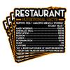 (4Pcs) Restaurant Vinyl Decal Sticker Nutritional Facts Quote for Laptops, Water Bottles, Cars, Bumpers, Toolboxes Gift for Coworker, Office, Birthday, Christmas Waterproof Vinyl, Easy Peel view 1