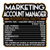 Marketing Account Manager Vinyl Decal Sticker  Nutritional Facts Quote for Laptops, Water Bottles, Cars  Gift for Coworker, Office, Birthday, Christmas  Waterproof Vinyl, Easy Peel view 1