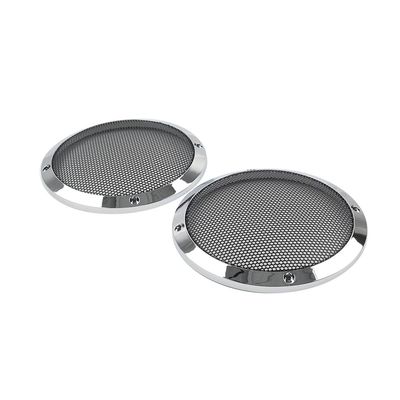 Zhisheng Motorbike Rear Grill Speaker 6.5"Lower Vented Mesh Cover 2pcs For Harley Touring 1983-2022 2023 ABS Chrome